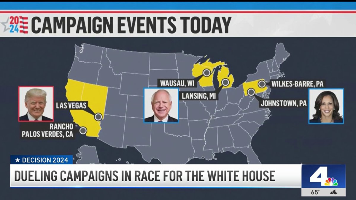 Dueling campaigns in race for the White House  NBC Los Angeles [Video]