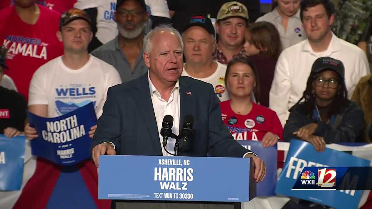 Tim Walz speaks at rally in Asheville [Video]