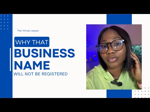 Why that business name will not be registered| Business/brand registration| [Video]