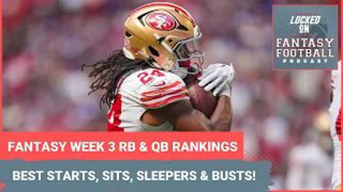 Fantasy football Week 3 RB and QB rankings: BEST starts and sits, sleepers and busts [Video]