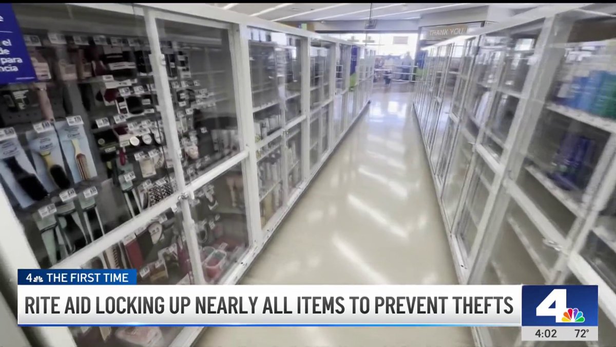 Nearly all items locked up inside South LA Rite Aid store  NBC Los Angeles [Video]