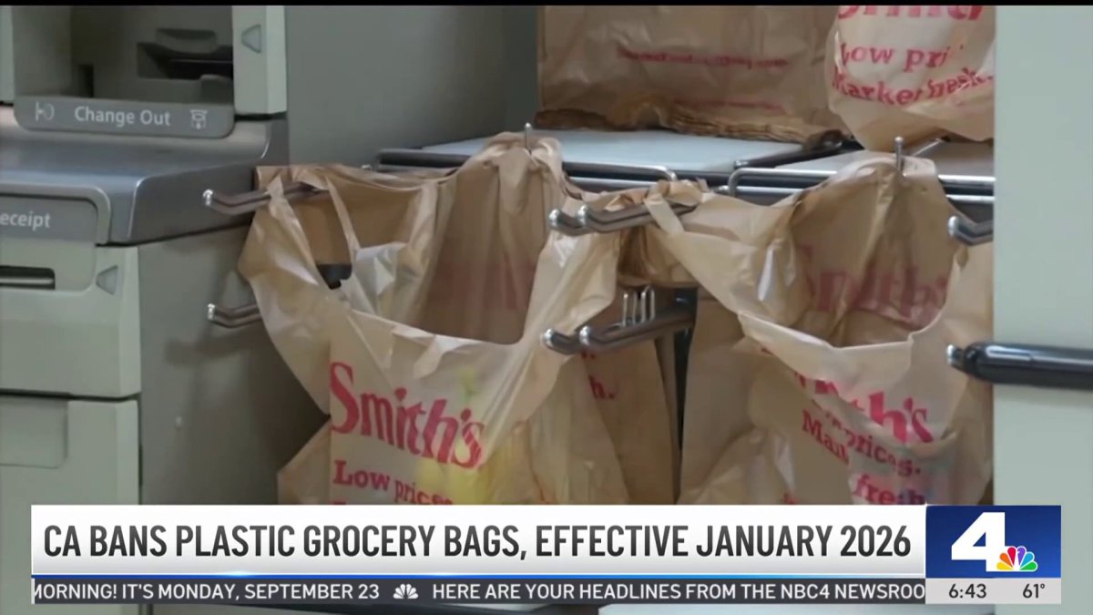 California bans plastic grocery bags, effective Jan. 2026  NBC Los Angeles [Video]