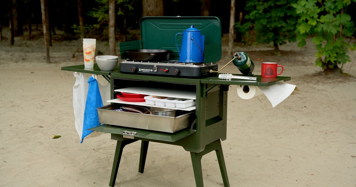 Ultimate camper box stacks into a backcountry super-kitchen [Video]