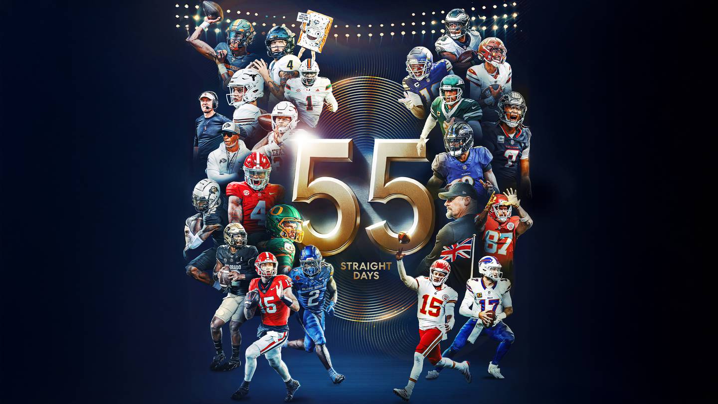 55 straight days of football starts Thursday. Here are 5 NFL and 5 college games we