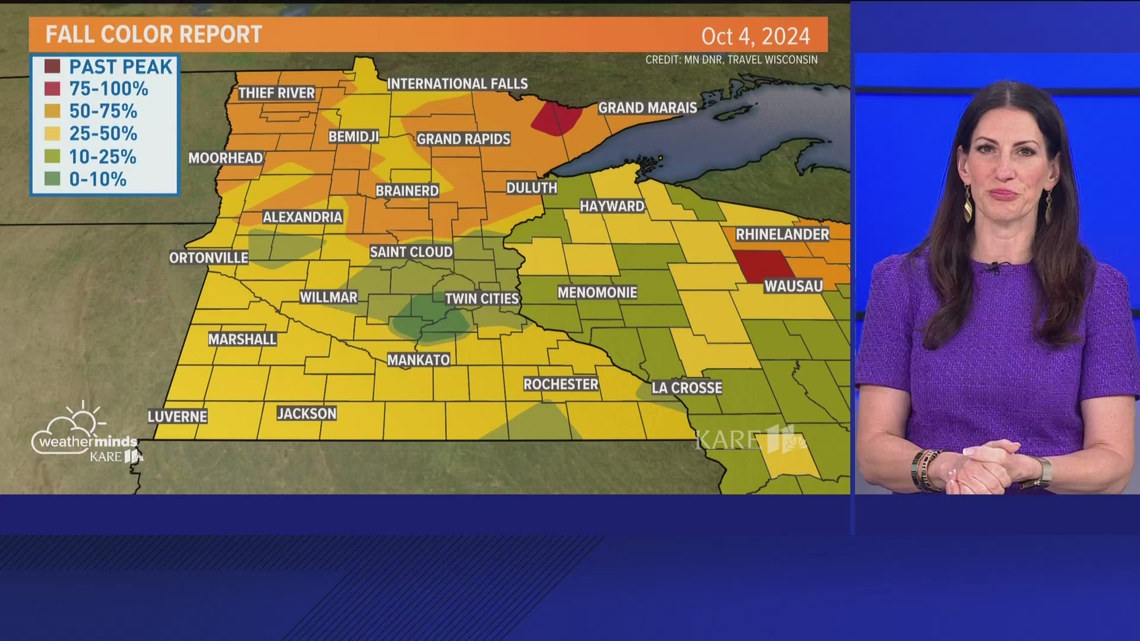 Areas in Minnesota starting to see peak fall colors [Video]