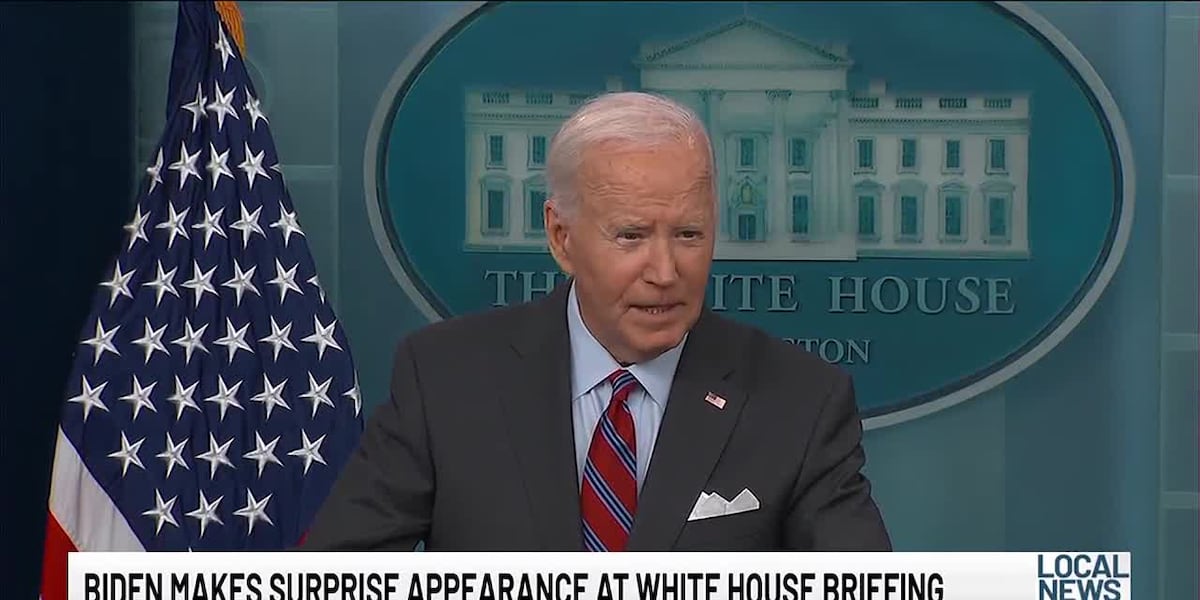 President Biden makes surprise appearance at White House Briefing [Video]