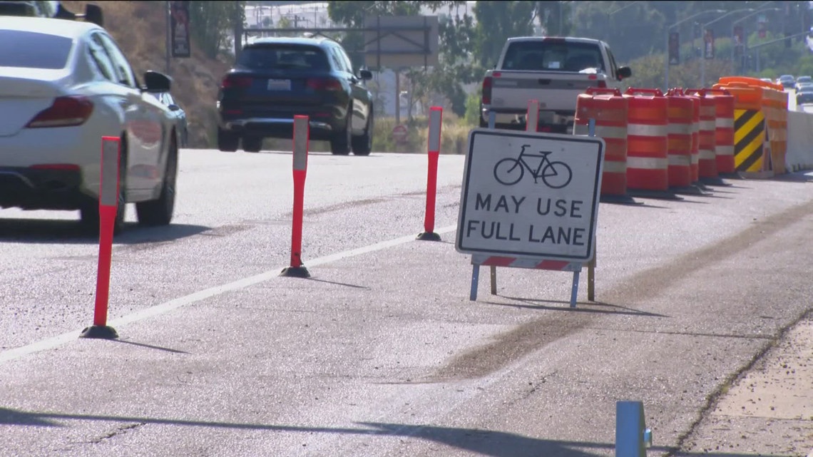 Bike lanes coming to busy stretch on Friars Road [Video]