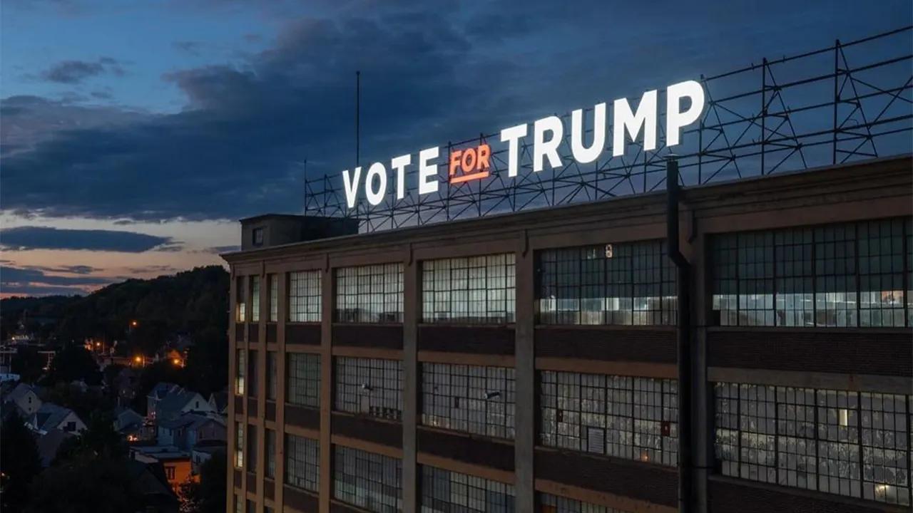 New York company unveils 100-foot ‘Vote for Trump’ sign, gets sued by Democratic mayor [Video]