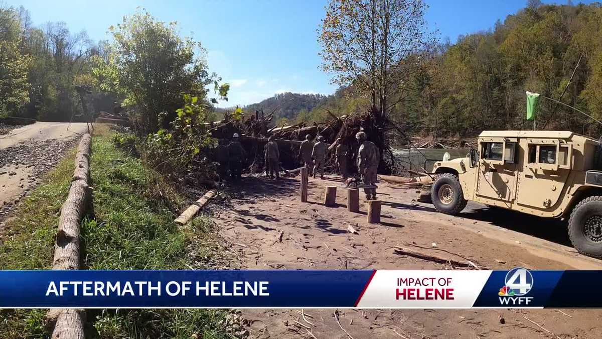 U.S. Army ships out to Western NC, clearing roads [Video]