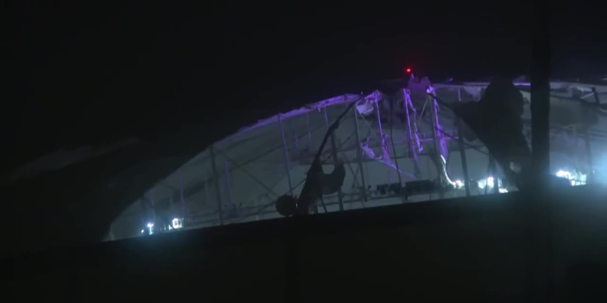 RAW: Rain, wind brought by Milton damages roof of Tropicana Field (no audio) [Video]