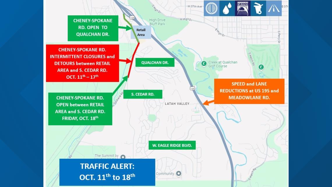 Cheney-Spokane Road closing on and off for final paving [Video]