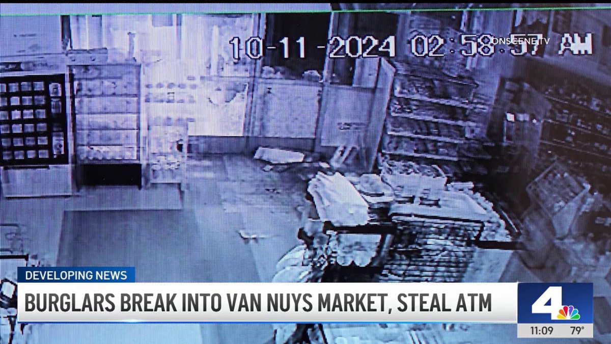 Burglars steal ATM after breaking into Van Nuys market  NBC Los Angeles [Video]