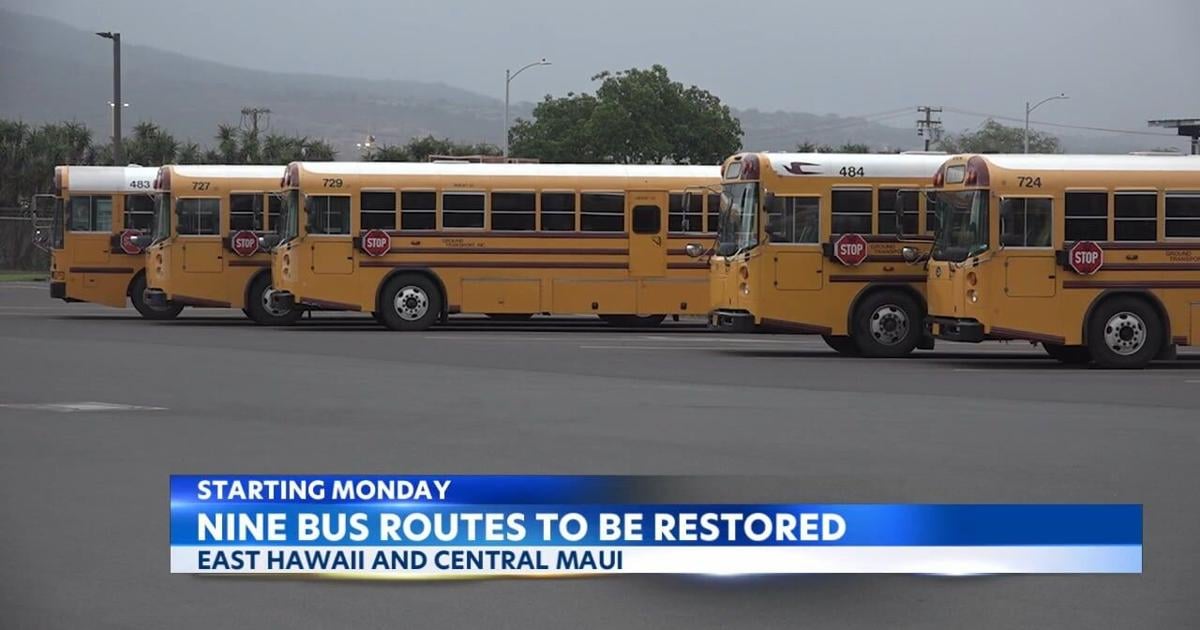 HIDEO restores 9 school bus routes in East Hawaii and Central Maui | Video