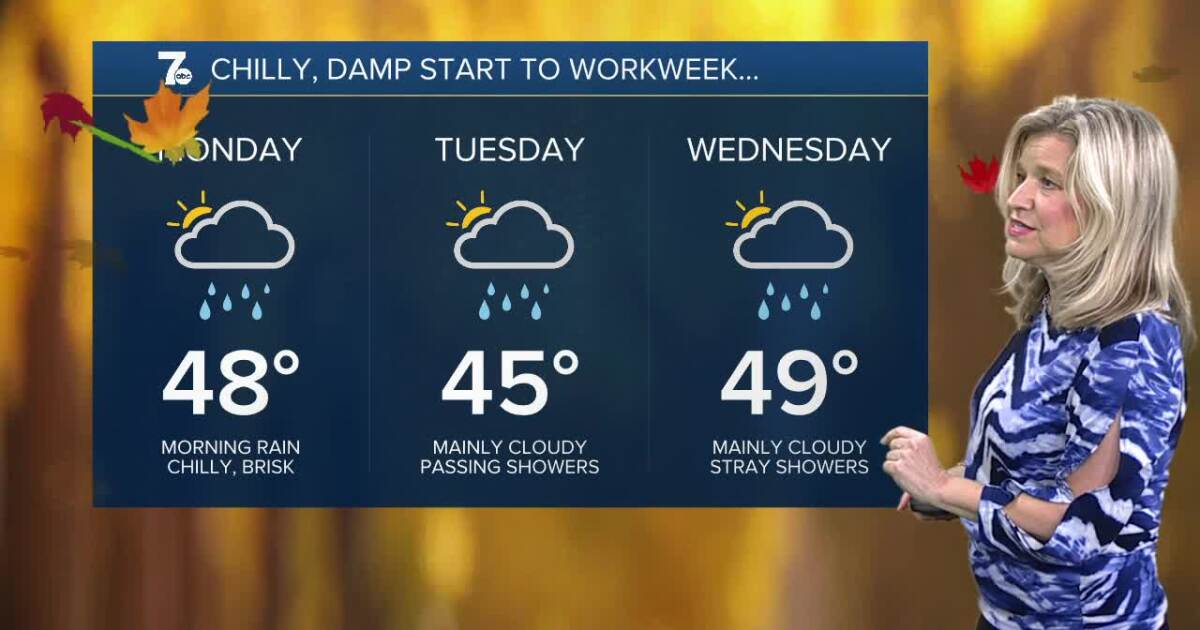 Chilly, Damp Start to Workweek [Video]