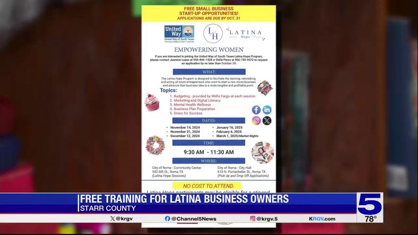 Starr County program offering free training to Latina business owners [Video]