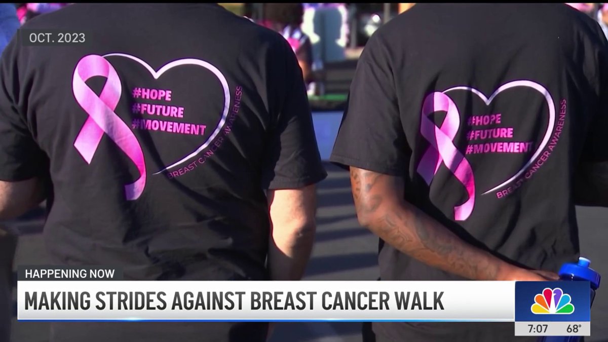 Commerce turns pink for breast cancer walk  NBC Los Angeles [Video]