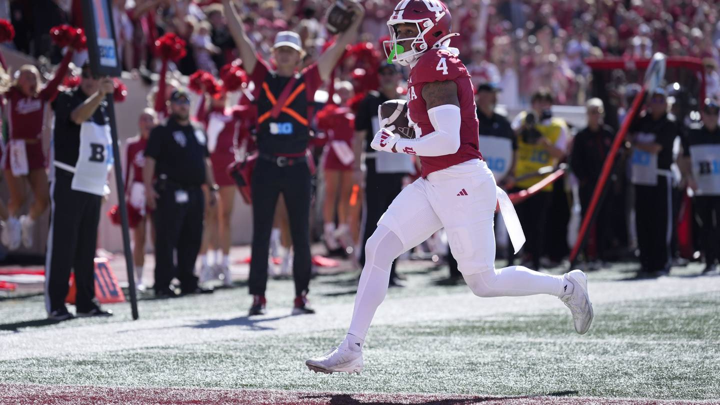 No. 16 Indiana routs Nebraska 56-7 to stay unbeaten; Rourke injures hand and misses 2nd half  WSOC TV [Video]