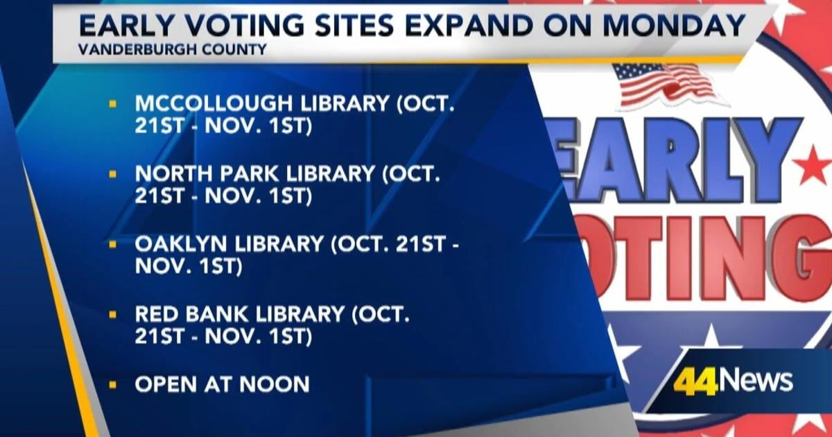 Early voting opens at public libraries in Vanderburgh County | Video