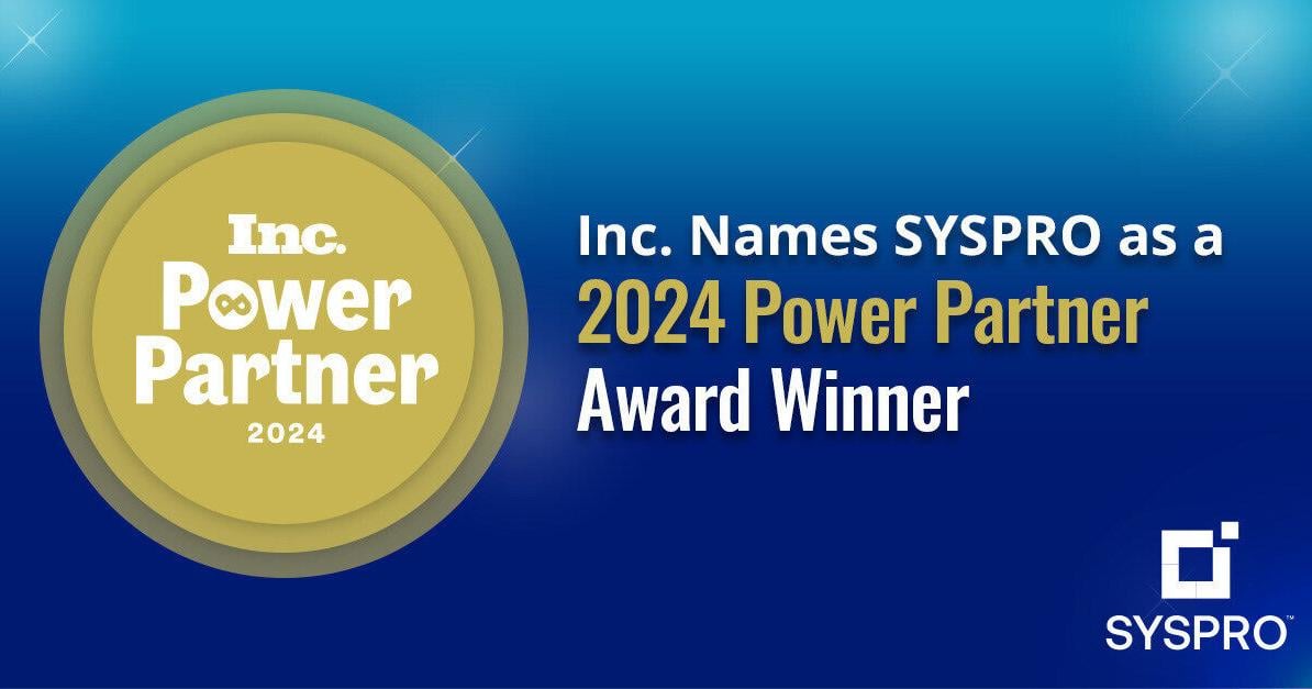 Inc. Names SYSPRO as a 2024 Power Partner Award Winner | PR Newswire [Video]