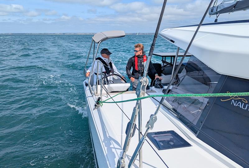 Reefing by the numbers on Nautitech Cruising Catamaran [Video]