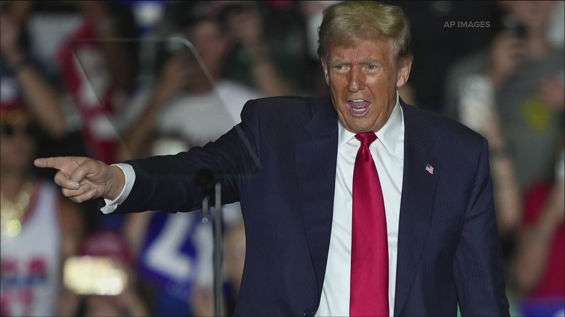 Lines fill as Trump expected to speak at rally at Gas South Arena [Video]