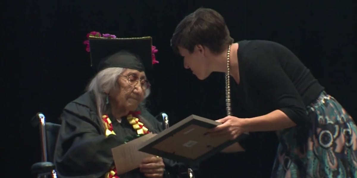 99-year-old grandmother receives her high school diploma [Video]