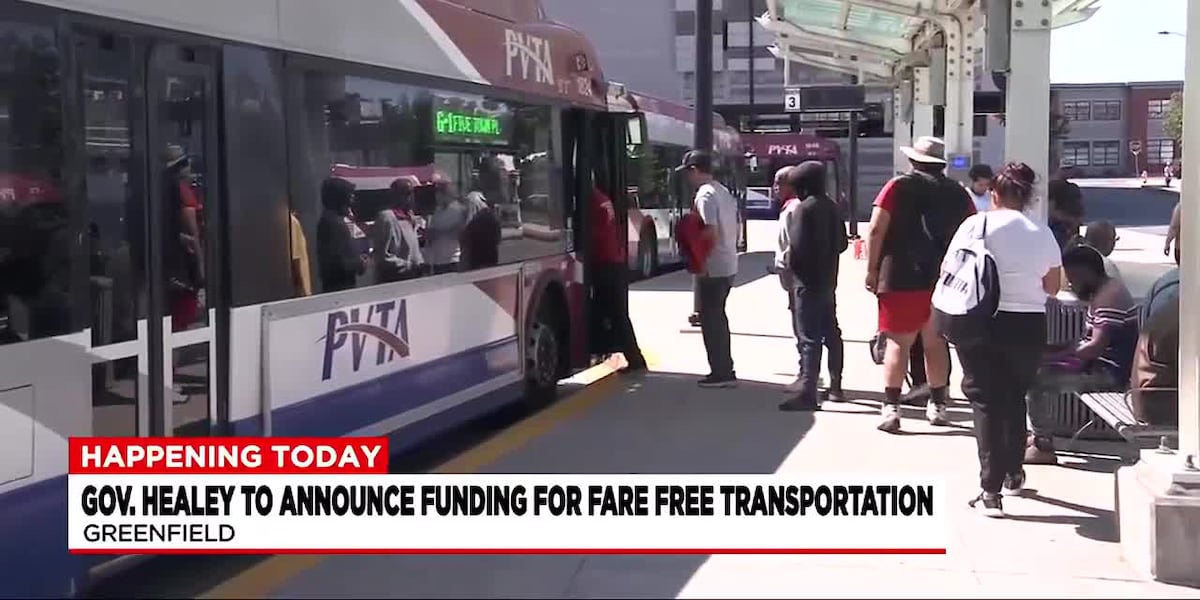 Governor Healey to announce funding for fare free transportation [Video]