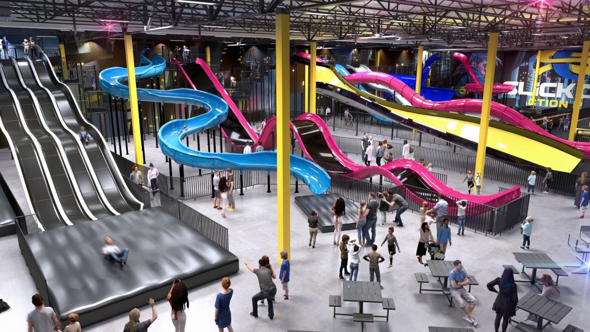 When will Illinois 1st indoor slide park hold its grand opening ceremony?  NBC Chicago [Video]