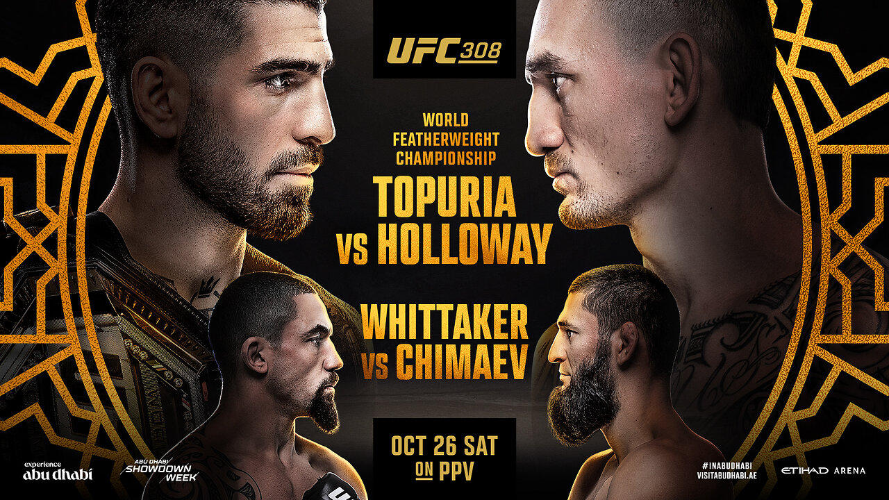 UFC 308: Topuria vs Holloway | October 26 | [Video]