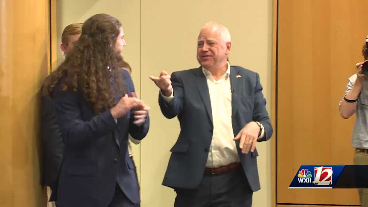 One-on-one interview with VP nominee Tim Walz in Greensboro [Video]