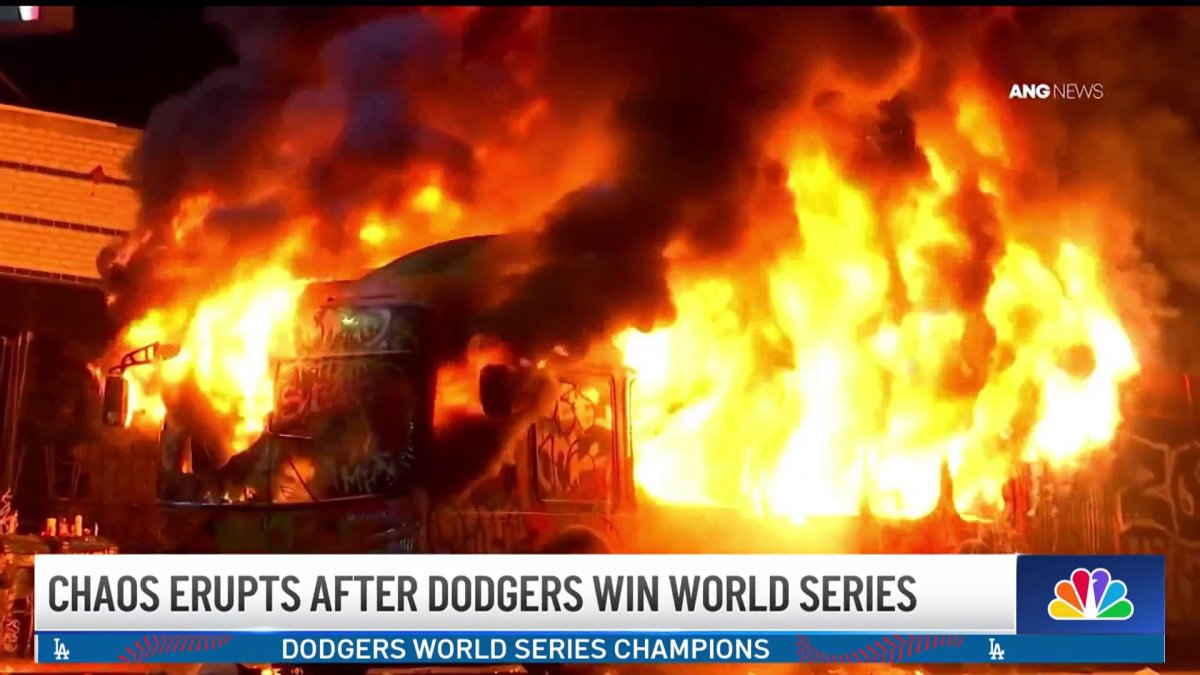 Dodgers World Series victory causes chaos in Los Angeles  NBC Los Angeles [Video]