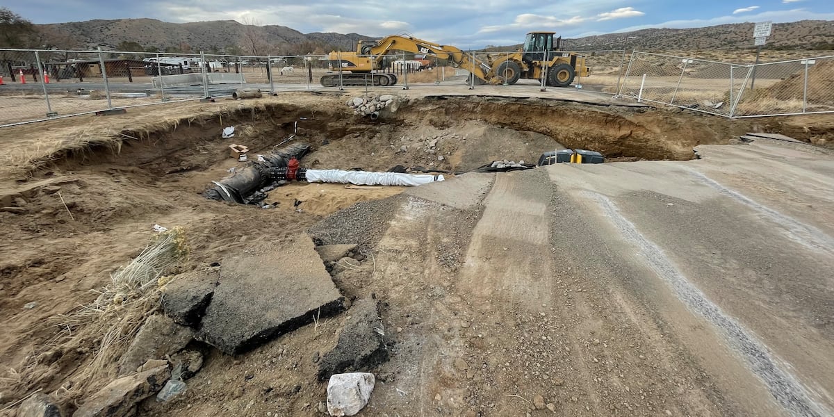 TMWA repairs massive sinkhole after the flooding and evacuations in Lemmon Valley [Video]