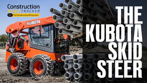 Construction News Tracker Video: Kubota Enters Skid Steer Market Four Years after Track Loader Intro