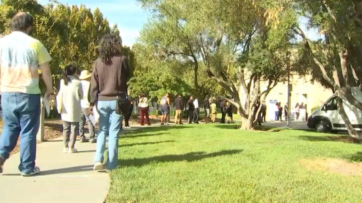 Long line of voters in Santa Clara  NBC Bay Area [Video]