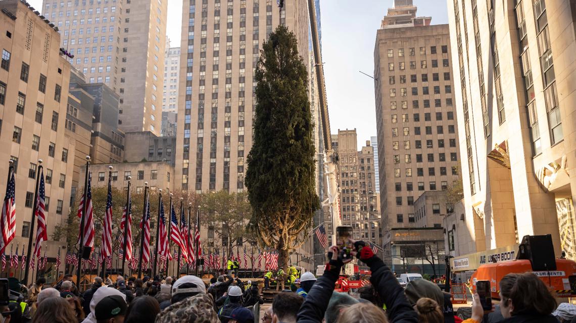 Rockefeller Center’s Christmas tree arrives in NYC [Video]