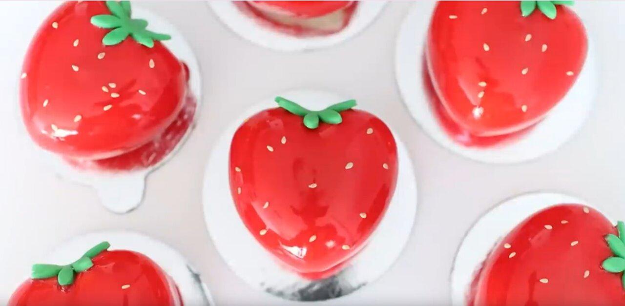 Strawberry Mini Cake: Make and Sell! Earn Money [Video]