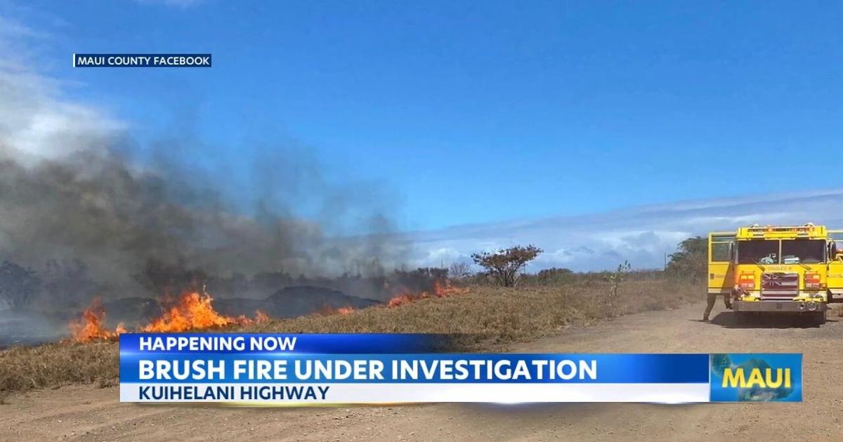 Maui firefighters contain 5-acre brush fire near Kuihelani Highway | [Video]