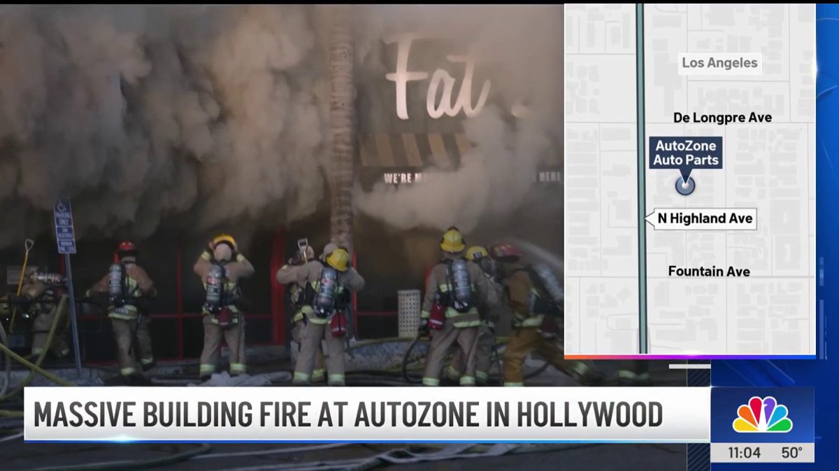 Fire in Hollywood engulfs strip mall businesses  NBC Los Angeles [Video]