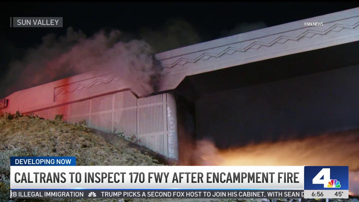 Caltrans to inspect 170 Freeway after encampment fire  NBC Los Angeles [Video]