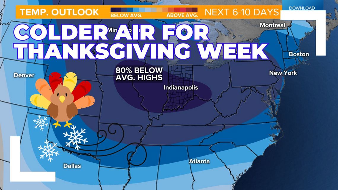 Brief warm-up ahead of cold Thanksgiving week in central Indiana [Video]