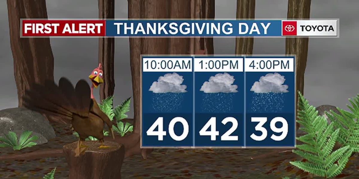 Warming up to start the week, precipitation moves in before Thanksgiving [Video]