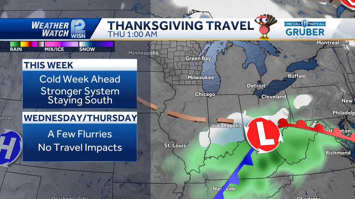 Chilly Thanksgiving: Wisconsin temperatures will drop to the 20s [Video]