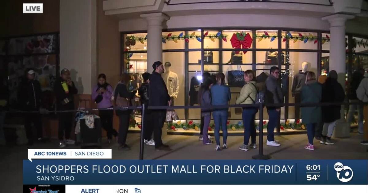 Shoppers kick off Black Friday shopping at South Bay outlet mall [Video]