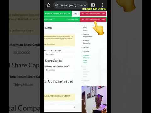 How To Register A Company With 30 Million Shares Capital. [Video]