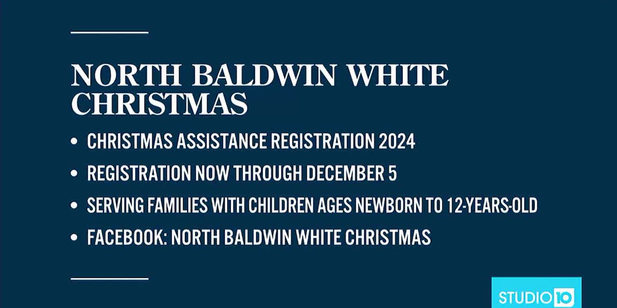 North Baldwin White Christmas assistance registration 2024 [Video]