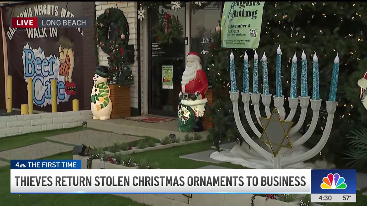 Thieves return stolen Christmas ornaments to Long Beach business  NBC Los Angeles [Video]