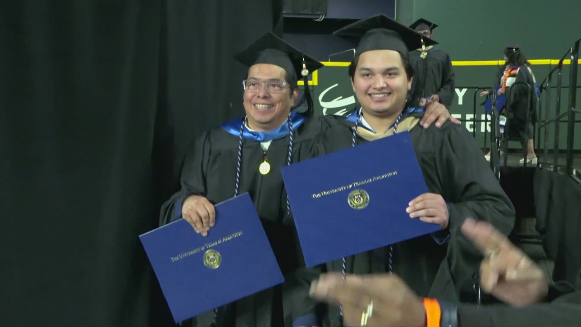 Father, son earn MBAs together from UT-Arlington [Video]