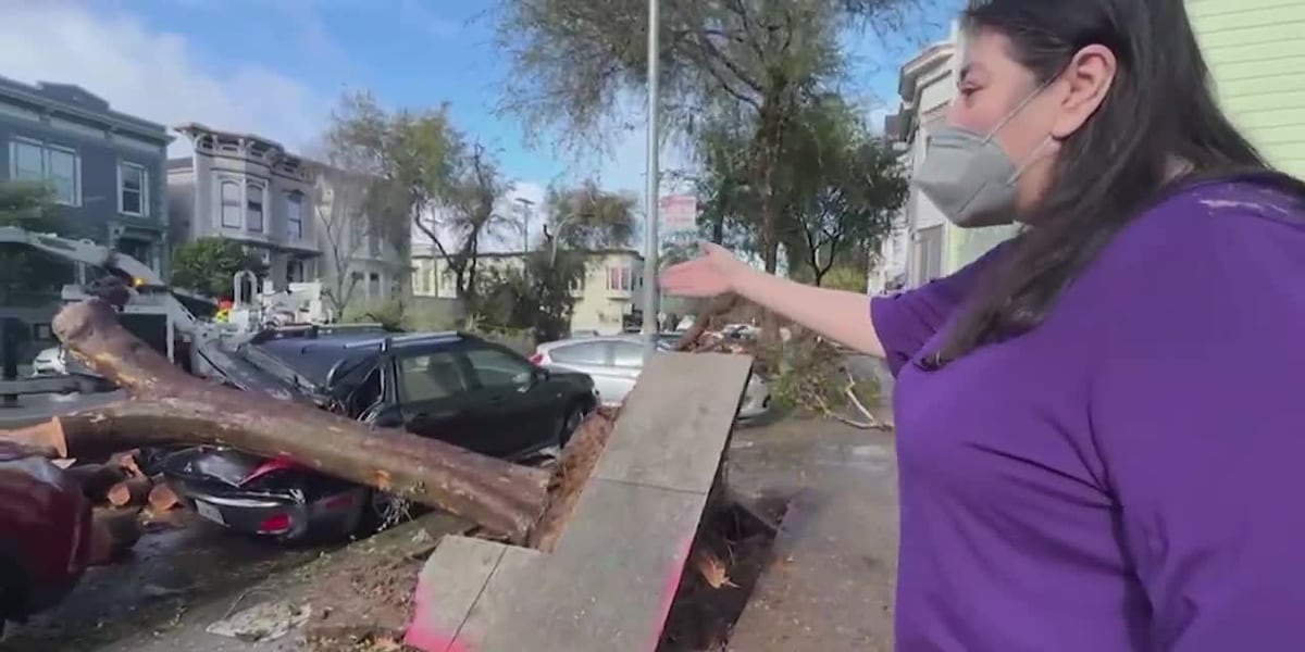 Toppled trees, cleanup during first tornado in San Francisco [Video]