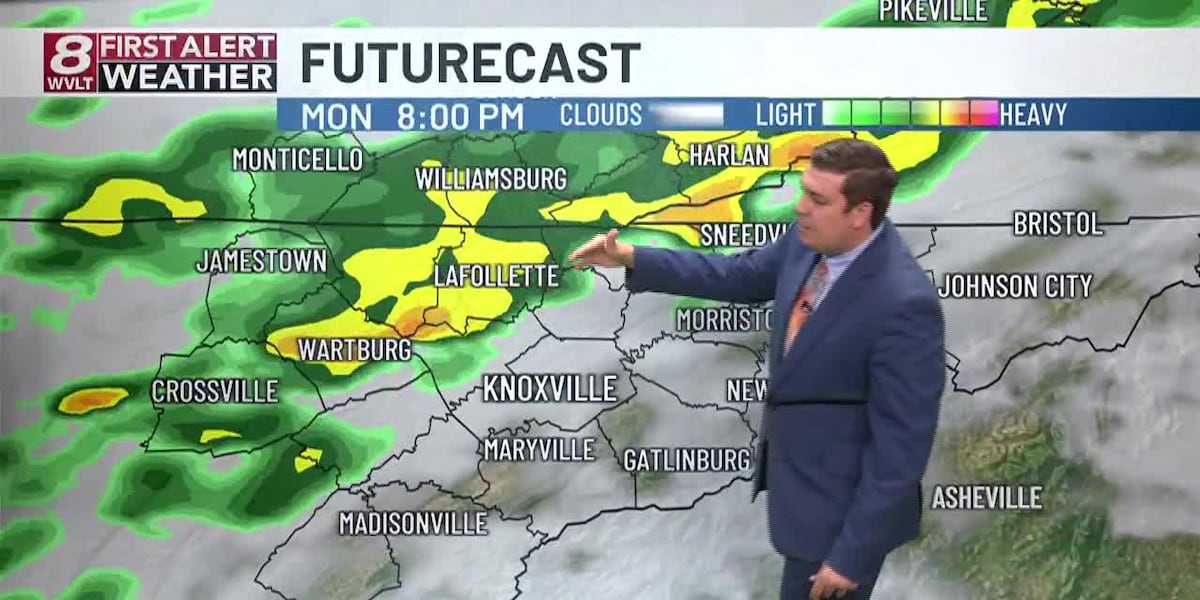 Warmer start to week, periods of showers and downpours [Video]