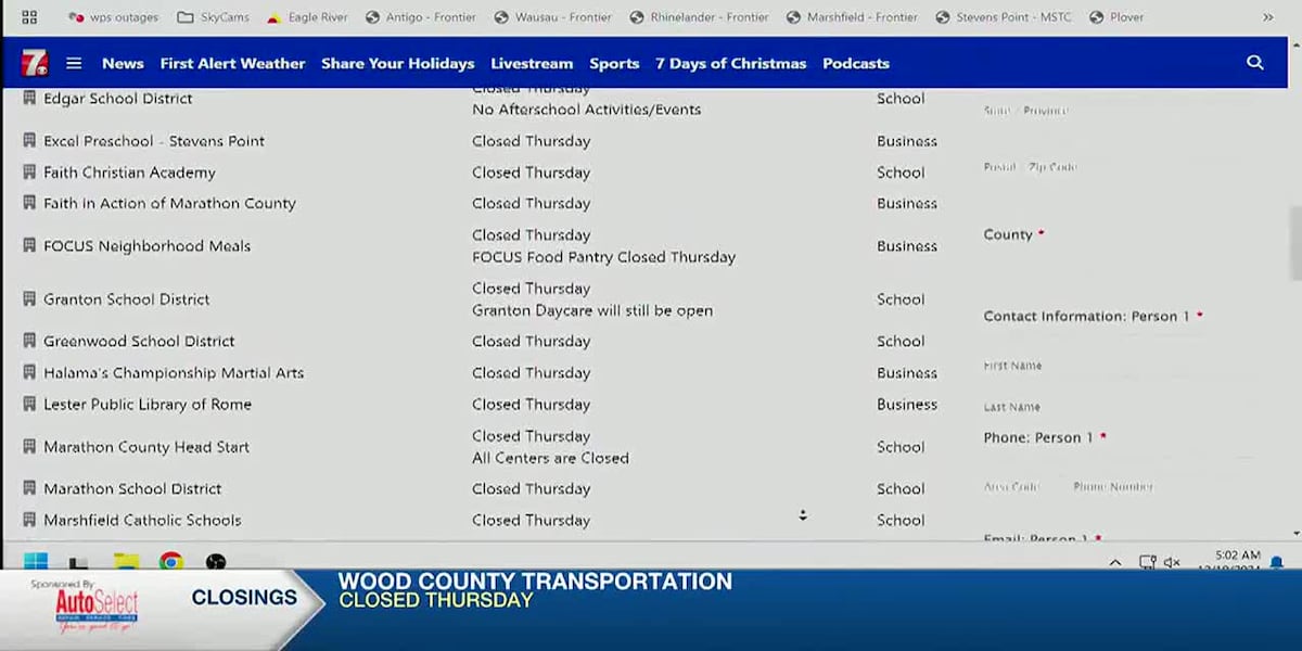 Area Schools and Businesses Closed Ahead of Storm [Video]